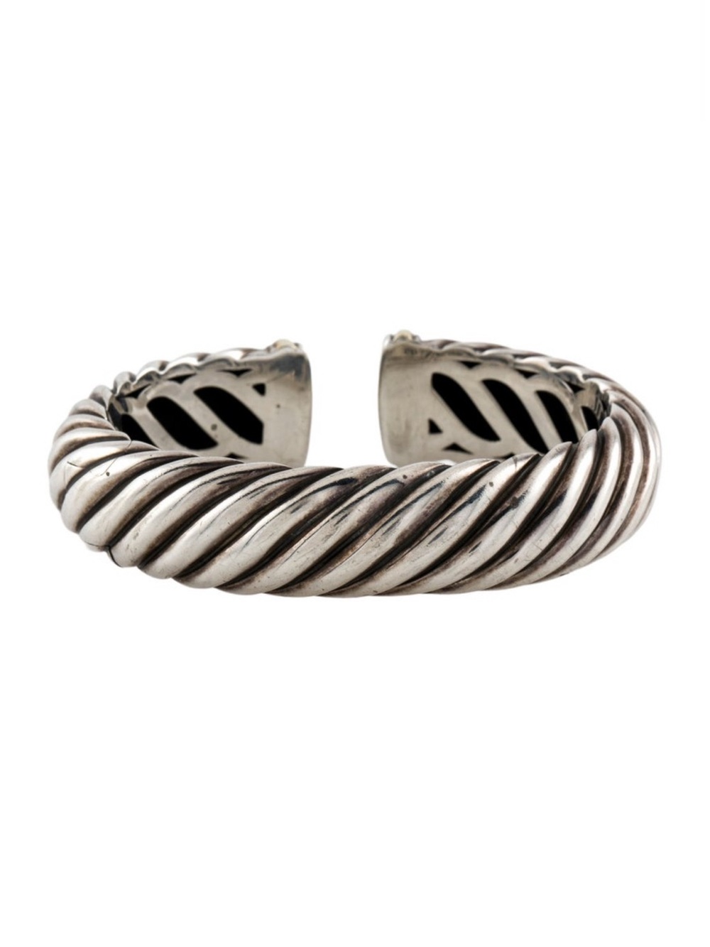 David Yurman two tone sculpted cable bracelet